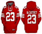 Men's San Francisco 49ers #23 Christian McCaffrey Red Alternate Pullover Hoodie,baseball caps,new era cap wholesale,wholesale hats